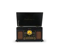 Platine Vinyle PRIXTON Century avec Bluetooth - Tourne-disque lecteur et convertisseur de vinyle - Lecteur de CD et Cassette - Couleur Noir Noir G