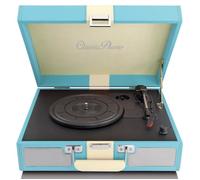 Platine vinyle - Classic Phono - TT-33 Blue - Haut-parleurs intégrés - Design portable - Vintage