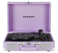 Platine vinyle Crosley CR8005F-LN Cruiser Plus Vintage 3 vitesses Bluetooth entr e/sortie, valise, couleur lavande