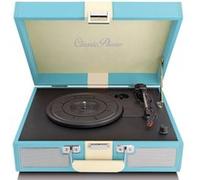 Platine vinyle dans la valise - Haut-parleurs intégrés Classic Phono TT-33 Blue Bleu-Blanc Bleu-Blanc G