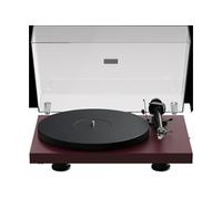 Pro-Ject Debut Evo 2 Platine audio de nouvelle génération avec bras de lecture en carbone et commutation électronique de la vitesse, fabriqué en Europe (bordeaux satiné)