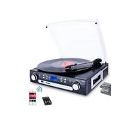 Platine Vinyle DIGITNOW! Bluetooth 33/45/78 tr/min avec haut-parleurs intégrés, encodage du vinyle au MP3, encodage SD/USB, radio, cassette, entrée