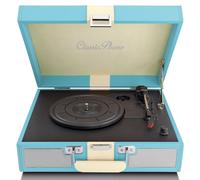 PLATINE VINYLE EN VALISE - HAUT-PARLEURS INTÉGRÉS BLEU