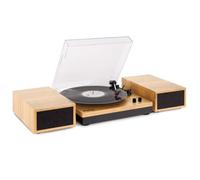 Fenton RP165L Platine Vinyle Bluetooth avec 2 Haut-Parleurs Stéréo - Bois Clair, Lecture 33, 45 et 78 Tours, Système HiFi, RCA, Une Platine rétro Idéale pour Décorer et Écouter Vos Vinyles