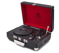 Platine vinyle GPO Attache de style valisette avec haut-parleurs intégrés -Noir