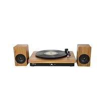 Halterrego Platine vinyle BROADWAY – 2 HP ext., 2×5W RMS, RCA, BT, adapt., laquée noire/bois