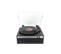 Platine vinyle Halterrego BROOKLYN, haut-parleurs intégrés, 3 vitesses, marche/arrêt automatique, Entrée : jack 3.5mm , Sortie : Bluetooth V5.4, RCA, bois foncé