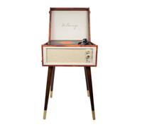 HALTERREGO PLATINE VINYLE COTTAGE BLUETOOTH OUT 4 PIEDS AMOVIBLES MOTIF CUIR VINTAGE