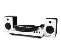 Platine vinyle Hi-Fi - SUTEO - TT-900 - 3 vitesses - Bluetooth - Enceintes stéréo 2 voies - Réglage pitch - Blanc