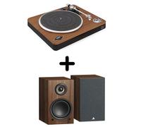 Platine vinyle House Of Marley Simmer Down Bluetooth + Enceintes amplifiées Bluetooth Triangle LN01A Châtaignier Vendues par paire Vinyle