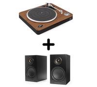 Platine vinyle House Of Marley Simmer Down Bluetooth + Enceintes amplifiées Bluetooth Triangle LN01A Noir Vendues par paire Vinyle