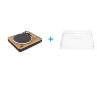 Platine vinyle House Of Marley Stir it Up BT + Couvercle plexiglas anti-poussière pour platine vinyle House of Marley Vinyle