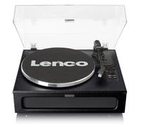 Lenco LS-430 - Platine Vinyle Bluetooth - Haut-parleurs intégrés 40 Watts RMS - entraînement par Courroie - contrôle de tonalité - préamplificateur - Sortie RCA et entrée AUX - 3,5 mm - Noir