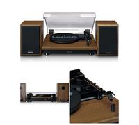 Platine vinyle - LENCO - LS-100WD - Bluetooth 5.0 - 3 vitesses - 2 haut-parleurs 10W RMS