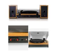 Platine vinyle - LENCO - LS-300 - Bluetooth - 2 enceintes bois séparées 2x10W - 33/45 tours