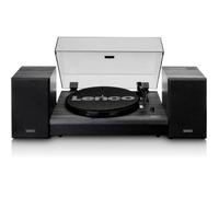 LENCO LS-300BK - Platine vinyle - Bluetooth - 2 réglages de vitesse 33 et 45 tours - MMC - 2x10W - 2 enceintes - Noir