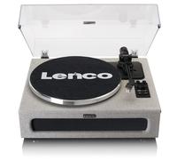 Lenco LS-440GY Platine Vinyle - Tourne Disque Vinyle - Gris | Lecteur vinyle avec 4 haut-parleurs intégrés de 50W au total - Platine vinyle bluetooth, réglage des tonalités