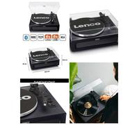 Platine vinyle - LENCO - Vintage Bois - Bluetooth 5.0 - 4 enceintes intégrées - 33/45 tours