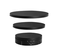 Platine vinyle, Machine Tournante À 360 ° Pour Cabine, Support D'affichage De Fond, Accessoires Photographie, Prise Vue En Studio Photo Distance Silencieux, Faible Bruit pour les bijoux(Black)