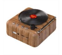 Platine vinyle MANOVO avec haut-parleur USB, Bluetooth V5.0, stéréo, portable, lecture carte TF/clé USB/AUX, boîtier en bois.