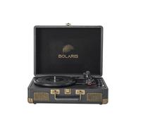 Platine Vinyle Modèle Bolaris 3 W Bluetooth Portable avec Haut-Parleurs Noir