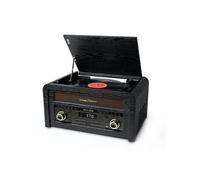 Muse Platine vinyle MT-115W – Micro-chaîne CD, Radio FM 30 présélections, Stéréo 33/45/78, 20W