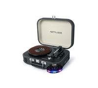 Platine vinyle - Muse MT-201DG - Stéréo Noire 33/45/78 tours avec enceintes intégrées - USB/SD/AUX - Prise casque - Lumière OVNI