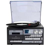 Platine Vinyle Multifonctions Avec Bluetooth CD / K7 / AM / FM modèle Belfast Noir