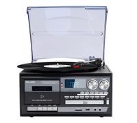 Platine Vinyle Multifonctions Avec Bluetooth CD / K7 / AM / FM modèle Belfast Noir