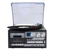 Platine Vinyle Multifonctions - AVIZAR - Belfast - Bluetooth 5.0 - Enregistrement USB/SD - Noir