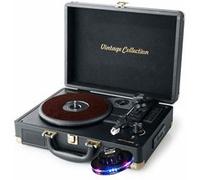Muse Platine vinyle MT-103GD – stéréo 33/45/78 tours, enceintes intégrées, USB/SD/AUX, lumière OVNI