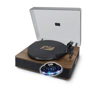 Platine Vinyle Muse MT-107 BTO, 33/45 TRS, Enceintes Stéréo 10W - Bluetooth, USB Lecture/encodage, Finition Noir/Bois, Ovni LED