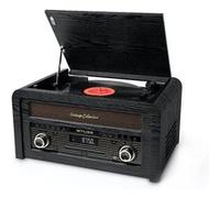 Muse Platine vinyle MT-115W – Micro-chaîne CD, Radio FM 30 présélections, Stéréo 33/45/78, 20W