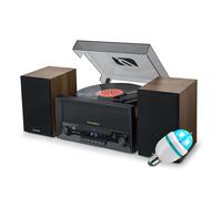 Platine vinyle Muse MT-120 MB avec système CD, Bluetooth, USB, stéréo 3 vitesses 33/45/78 tours, Ampoule DIAMS LED