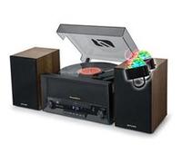 Platine vinyle Muse MT-120 MB avec système CD, Bluetooth, USB, stéréo 3 vitesses 33/45/78 tours - Lumières Bagues LED inclus