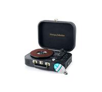 Platine Vinyle Muse MT-201 GLD, Stéréo 33-45-78 Tours, Bluetooth USB AUX, Enceintes intégrées 2x5W Black Gold, Ampoule DIAMS LED