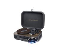 Platine vinyle Muse MT-207 DGB, 33/45/78Trs, Stéréo 10W - Bluetooth, Port USB lecture/encodage, Adapt. 45Trs, Noir bois, Lumière