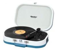 Trevi TT 1020 BT Tourne-disque à entraînement direct Bleu, Blanc Semi-automatique