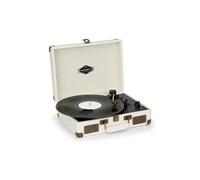 Platine Vinyle Peggy Sue rétro LP USB AUX - aspect crème/laiton