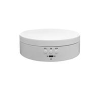Platine vinyle, Plateau Tournant 2 Pièces, Présentoir Rotatif De 3KG, Électrique À 360 ° Avec Câble USB, Bijoux Pour Exposition Photos pour les bijoux(White frosted surface)