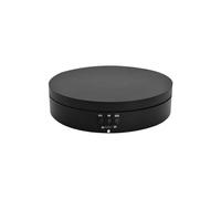 Platine vinyle, Plateau Tournant 2 Pièces, Présentoir Rotatif De 3KG, Électrique À 360 ° Avec Câble USB, Bijoux Pour Exposition Photos pour les bijoux(Black frosted surface)