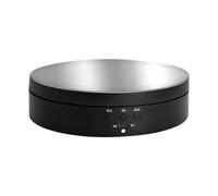 Platine vinyle, Plateau Tournant Électrique 2 Pièces, Présentoir Rotatif, Plusieurs Modes D'alimentation, Exposition De Produits Photo À 360 Degrés, Faible Bruit pour les bijoux(Black)
