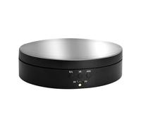 Platine vinyle, Plateau Tournant Électrique Motorisé, Présentoir Rotatif, Plusieurs Modes D'alimentation, Affichage À 360 Degrés, Photos, Produits Présentés pour les bijoux(Black)