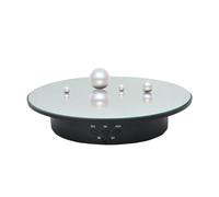 Platine vinyle, Plateau Tournant, Plaque De Miroir Siège Réglable À 3 Vitesses, Table D'affichage Électrique, Charge Intelligente, Base Rotative, Vidéo 360, Faible Bruit pour les bijoux(Mirror finish)