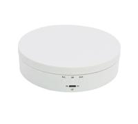 Platine vinyle, Plateau Tournant, Présentoir Rotatif Électrique À 3 Vitesses, Porte-bijoux Miroir Alimenté Par USB, Faible Bruit pour les bijoux(WHITE_MATTE SURFACE)