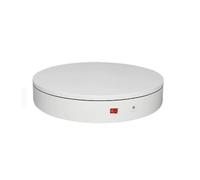 Platine vinyle, Plateau Tournant, Télécommande De 32 Cm, Vitesse 27 À 72 Secondes, Rotation Électrique 360D, Faible Bruit pour les bijoux(White)