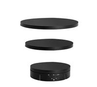 Platine vinyle, Platine Tournante, Visualiseur Rotatif Électrique 360 ° Régulation De 3 Vitesses Présentoir Charge USB Support Prise Vue Vidéo Chaussures Bijoux, Faible Bruit pour les bijoux(Black)