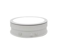 Platine vinyle, Présentoir Rotatif, Support De Plateau Tournant Électrique, Lumière LED, Montre, Bracelet, Bijoux, 15cm/20cm/30cm pour les bijoux(White,20cm)
