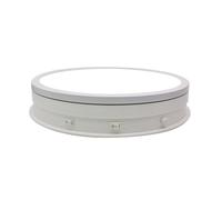 Platine vinyle, Présentoir Rotatif, Support De Plateau Tournant Électrique, Lumière LED, Montre, Bracelet, Bijoux, 15cm/20cm/30cm pour les bijoux(White,30cm)