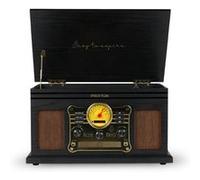 Platine Vinyle PRIXTON Century avec Bluetooth - Tourne-disque lecteur et convertisseur de vinyle - Lecteur de CD et Cassette - Couleur Noir Noir G